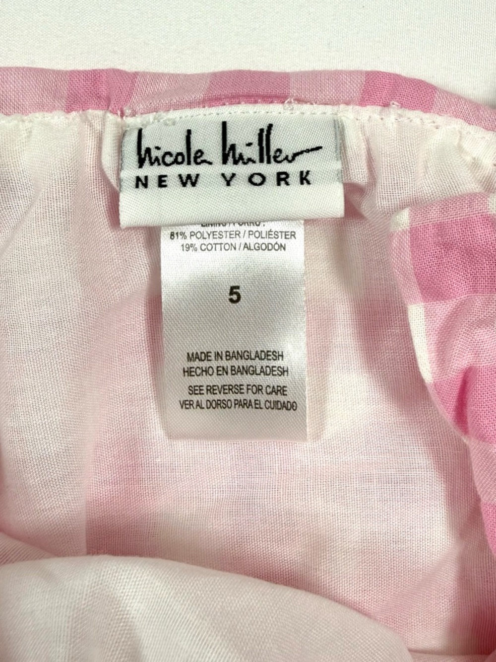 NICOLE MILLER Girls Gingham Bow Bubble Top‎ Size 5 Preppy Cottagecore Summer - Picture 3 of 9